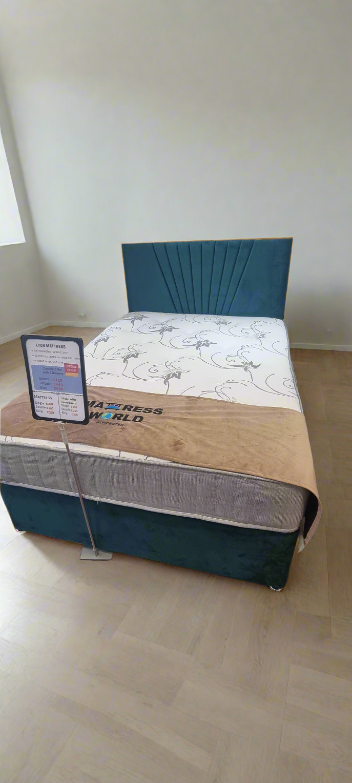 Bed ,mattress with 2 drawers